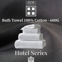 Load image into Gallery viewer, 100% Cotton Bath Towel White 600 Grams - Hotel Quality - Zoe Home®
