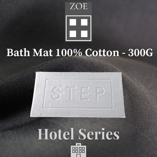 100% Cotton Bath Mat White 300 Grams  - Hotel Quality - Zoe Home®