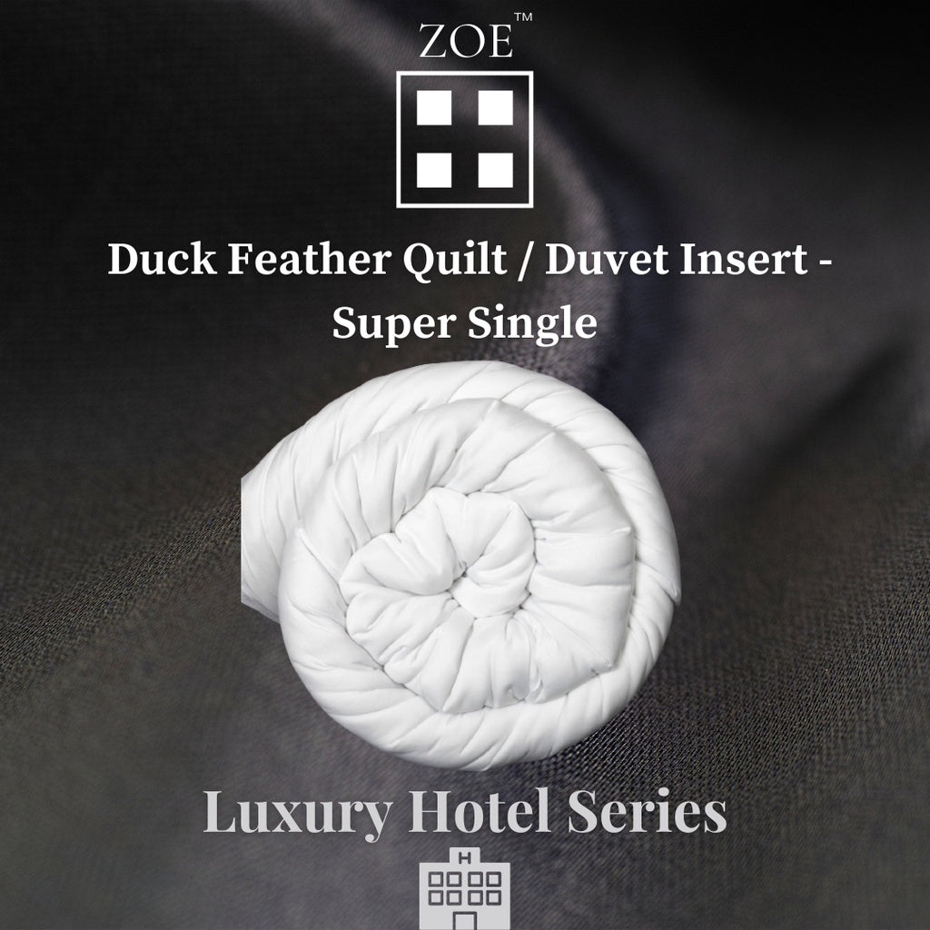 Duck Feather Duvet Insert/Quilt Hotel Quality - Super Single/Queen/King - Zoe Home®