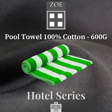 Load image into Gallery viewer, 100% Cotton Swimming Pool Towel Green 600 Grams  - Hotel Quality - Zoe Home®
