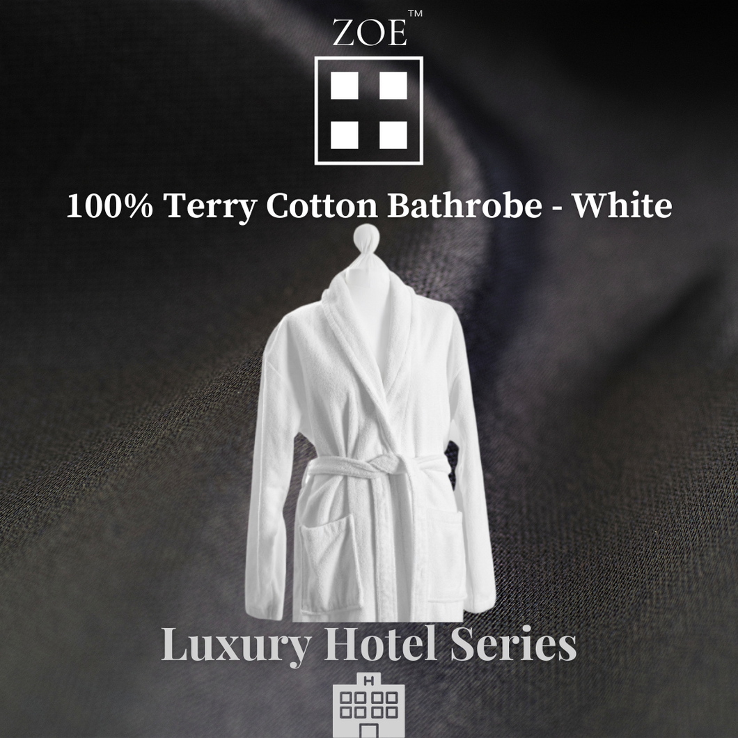 100% Premium Cotton Bathrobe - Hotel Quality - Zoe Home®