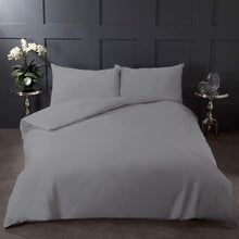 Load image into Gallery viewer, 4 in 1 Fitted Bedding Set Plain Grey Hotel Quality - Super Single / Queen / King - Zoe Home®
