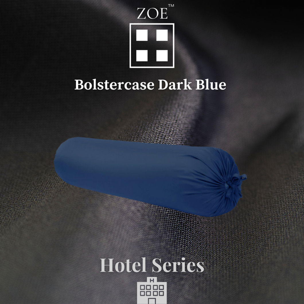 Zoe Bolster Case Dark Blue - Hotel Quality - Zoe Home®