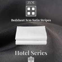 Load image into Gallery viewer, Bedsheet 3cm Satin Stripes Hotel Quality - Super Single / Queen / King - Zoe Home®
