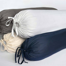 Load image into Gallery viewer, Zoe Egyptian Cotton Bolster Case Plain White - Hotel Quality - Zoe Home®

