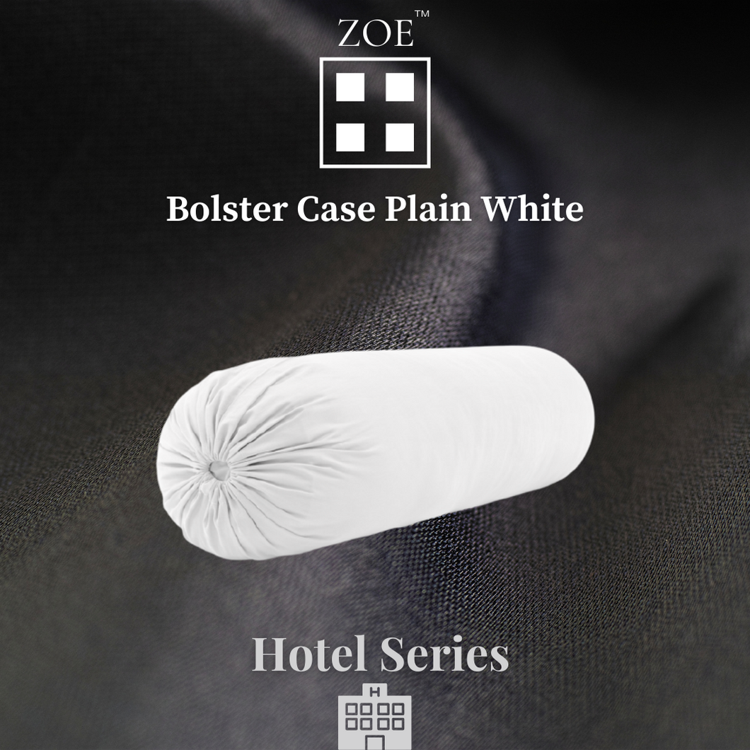 Zoe Bolster Case Plain White - Hotel Quality - Zoe Home®