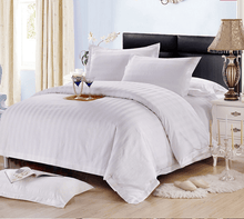 Load image into Gallery viewer, 4 in 1 Bedding Set 3cm Satin Stripes Hotel Quality - Super Single / Queen / King - Zoe Home®
