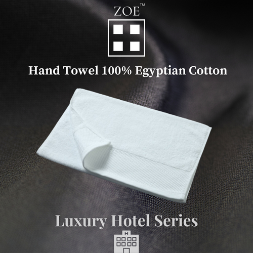 100% Egyptian Cotton Hand Towel White - Hotel Quality - Zoe Home®