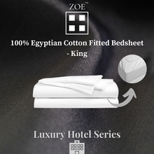 Load image into Gallery viewer, Zoe 100% Egyptian Cotton Bedsheet Plain White Hotel Quality - Super Single / Queen / King - Zoe Home®
