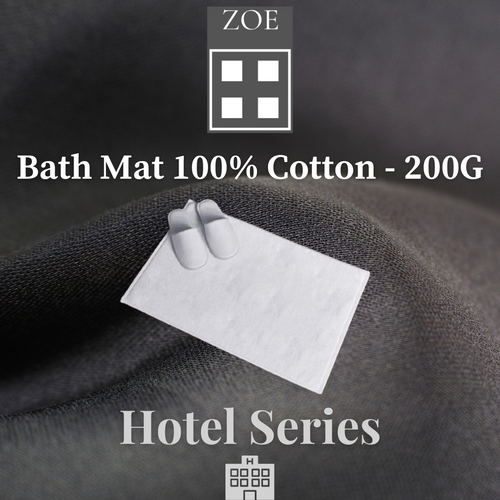 100% Cotton Bath Mat White 200 Grams  - Hotel Quality - Zoe Home®