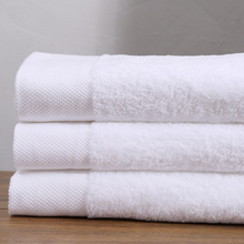 Load image into Gallery viewer, 100% Egyptian Cotton Bath Towel White 600 Grams - Hotel Quality - Zoe Home®
