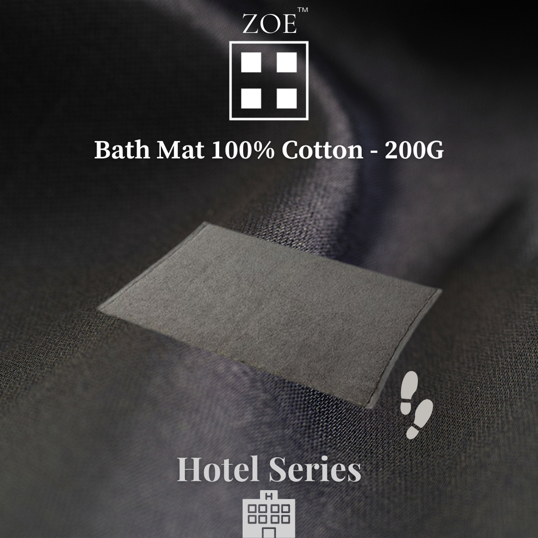 100% Cotton Bath Mat Grey - Hotel Quality - Zoe Home®