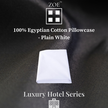 Load image into Gallery viewer, Zoe 100% Egyptian Cotton Pillowcase Hotel Quality - Plain White / Flange with Embroidery - Zoe Home®
