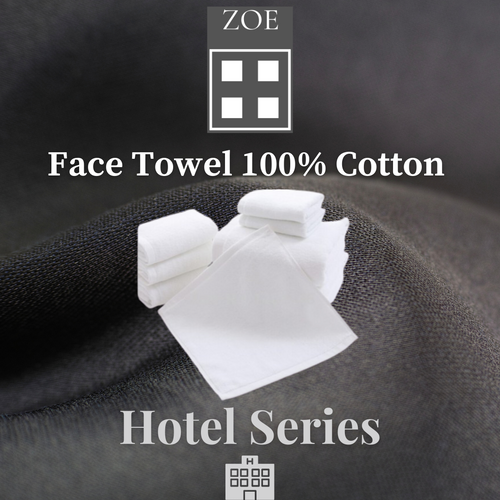 100% Cotton Face Towel White  - Hotel Quality - Zoe Home®