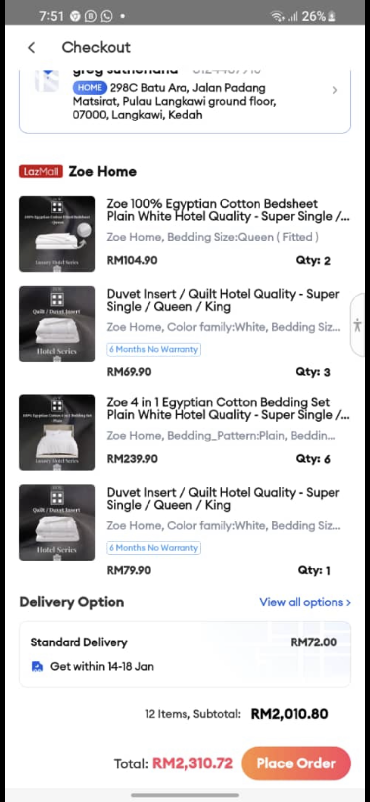 Duvet Q x3 King x1 , 4 in 1 Egyptian Cotton K x2 Q x6 plain.